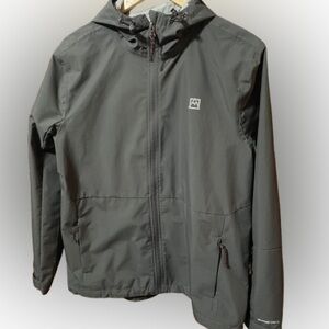 Avalanche Weather Shield Gray Hooded Water Resistant Jacket Size Medium